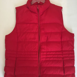 Talbots XL red down vest